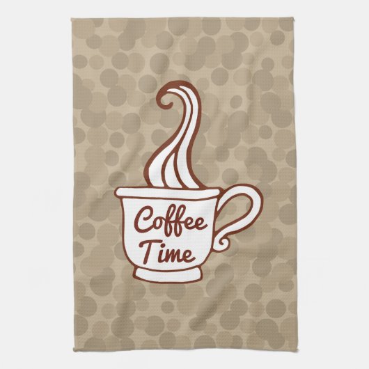 Retro Coffee Cup Diner Kitchen Towel Gift Theedoek (Verticaal)