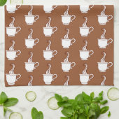 Retro Coffee Cups Kitchen Towel Theedoek (Gevouwen)