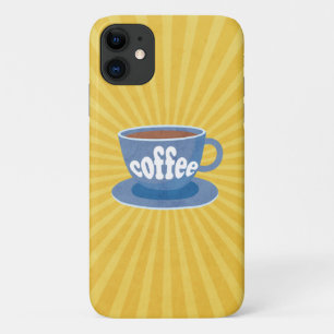 Retro Coffee Design Hoesje-Mate iPhone Case