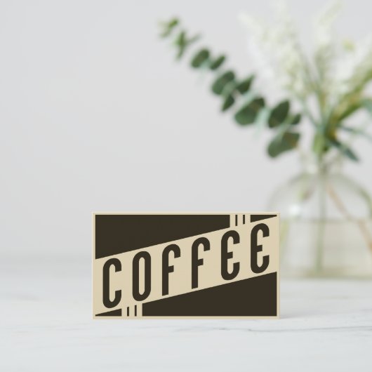 Retro Coffee klantenbinding Klantenkaartje (Staand voorkant)