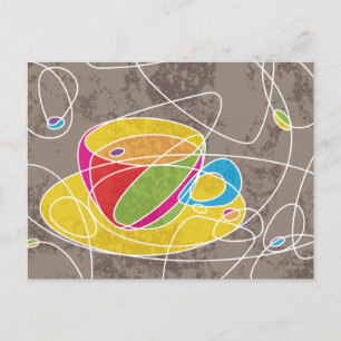 retro COFFEE line Briefkaart