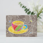 retro COFFEE line Kaart (Staand voorkant)