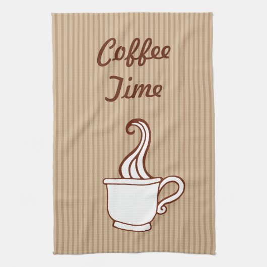 Retro Coffee Lover Kitchen Towel Gift Theedoek (Verticaal)