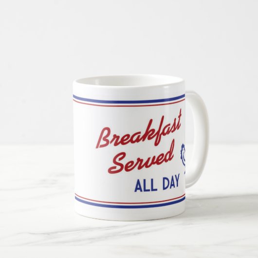 Retro Coffee Mok Diner Mok Reeks Retrostijl (Voorkant rechts)