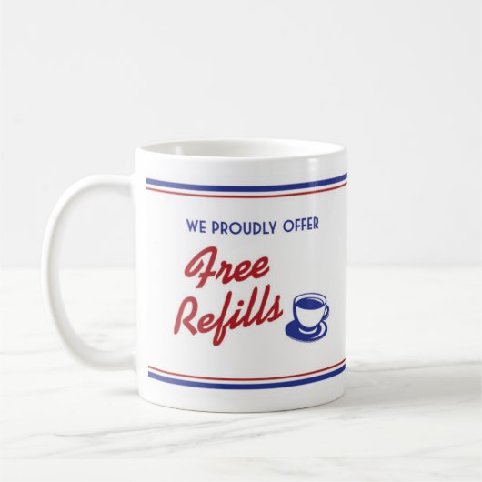 Retro Coffee Mok Diner Mok Reeks Retrostijl (Links)