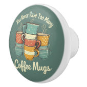 Retro Coffee Mok Stack Illustratie Keramische Knop (Rechts)