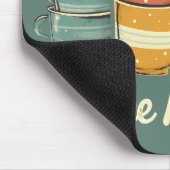 Retro Coffee Mok Stack Illustratie Muismat (Hoek)