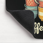 Retro Coffee Mok Stack ontwerp Muismat (Hoek)