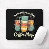 Retro Coffee Mok Stack ontwerp Muismat (Met muis)