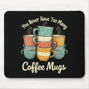 Retro Coffee Mok Stack ontwerp Muismat