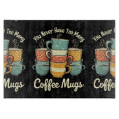 Retro Coffee Mok Stack  ontwerp Snijplank (Voorkant)