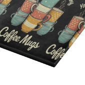 Retro Coffee Mok Stack  ontwerp Snijplank (Hoek)