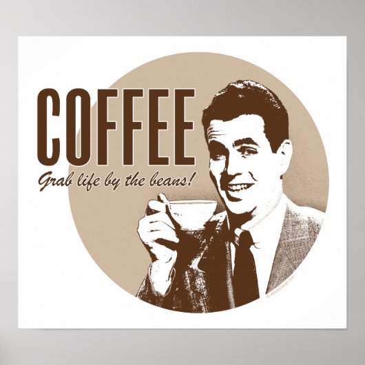 Retro Coffee (stijl 2) Poster (Voorkant)