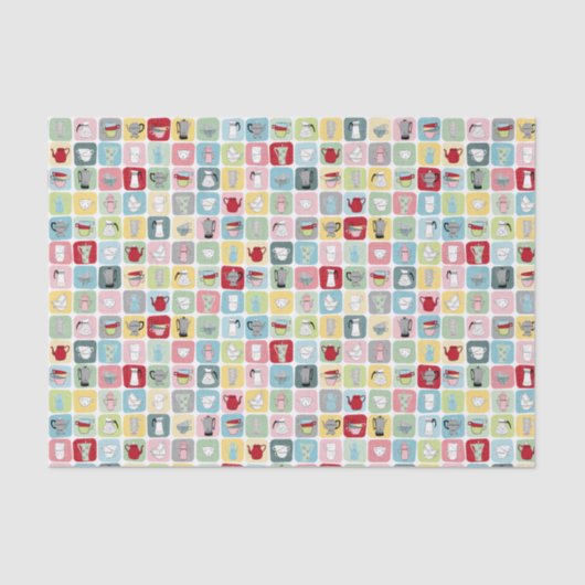 Retro Coffee Tissuepapier (Voorkant)