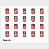 retro cola kan ontwerp ronde sticker (Vel)