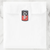 retro cola kan ontwerp ronde sticker (Tas)