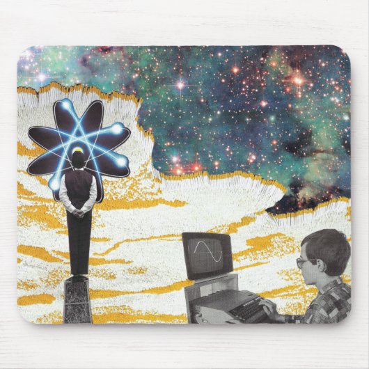 Retro Collage Mousepad Muismat (Voorkant)