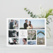 Retro Collage Weddenschap Foto Dank je kaarten (Staand voorkant)