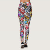 Retro College Vibes Leggings - Fun & Funky Style! (Dos)