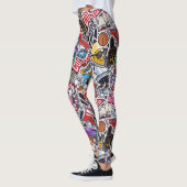 Retro College Vibes Leggings - Fun & Funky Style! (Gauche)