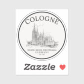Retro Cologne Cathedral Germany Panorama Sticker (Vel)