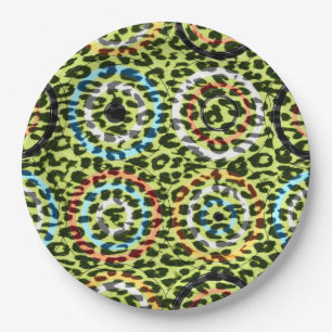 Retro Color Leopard Print Skin #106 Papieren Bordje