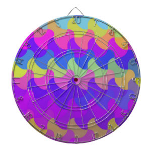 Retro Color naadloze patroonkunst Dartbord