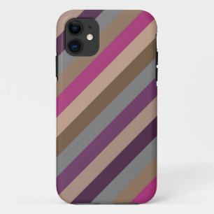 Retro Color Stripe Patroon 3 iPhone 11 Hoesje