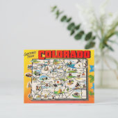 Retro Colorado Kaart Ansichtkaart (Staand voorkant)