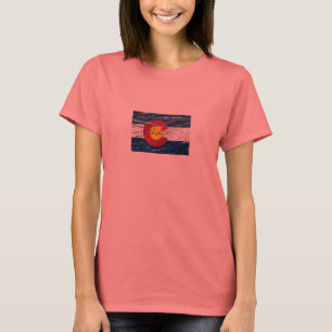 Retro Colorado vlag T-shirt