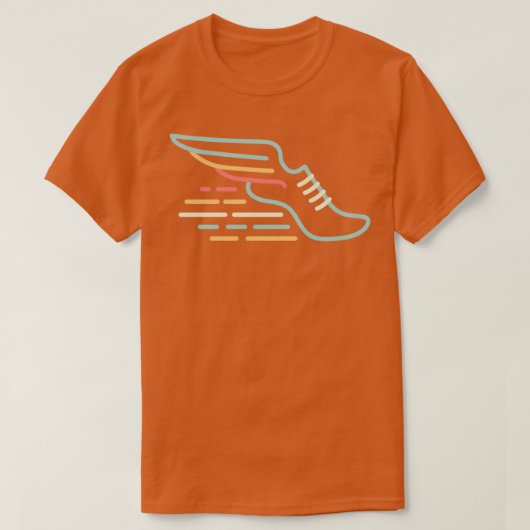 Retro Colored Winged Track Shoe T-shirt (Design voorkant)