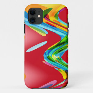 Retro Colorful Abstract Art Design 2 iPhone 11 Hoesje