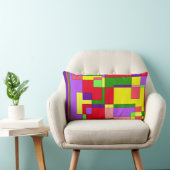 Retro Colorful Abstract Kussen (Stoel)