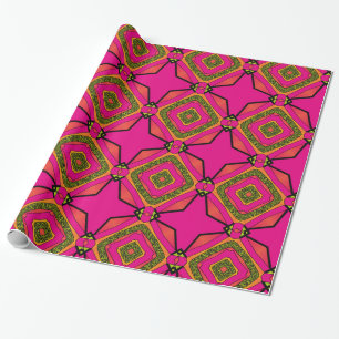 Retro Colorful Beauful Boho Bohemian Cadeaupapier