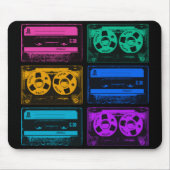 Retro Colorful Cassettebandjes Muismat (Voorkant)