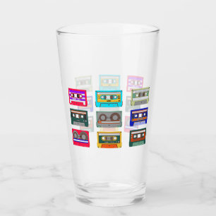 Retro Colorful Cassettes 80 Nostalgia Glas