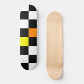 Retro Colorful Checkerboard 2 Skateboard (Voorkant)