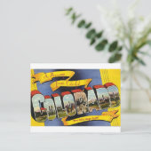 Retro Colorful Colorado Briefkaart (Staand voorkant)