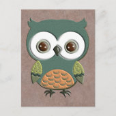 Retro Colorful Custom Owl Briefkaart (Voorkant)