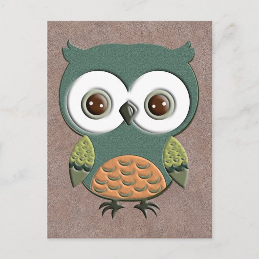 Retro Colorful Custom Owl Briefkaart (Voorkant)