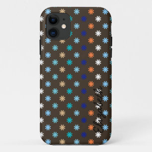 Retro Colorful Cute Star Modern Geometric Pattern iPhone 11 Hoesje