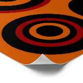 Retro Colorful Fibre Abstracte kunst Poster (Hoek)