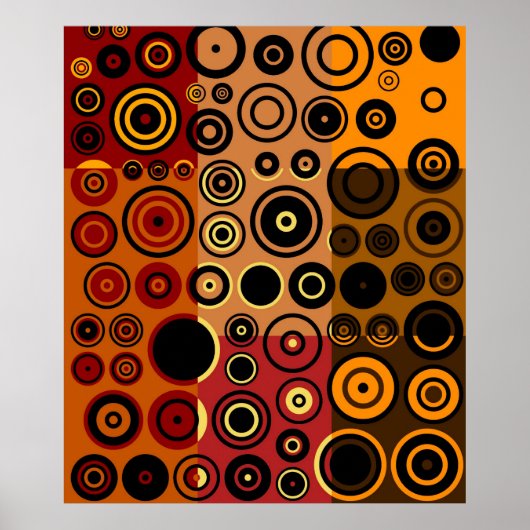 Retro Colorful Fibre Abstracte kunst Poster (Voorkant)