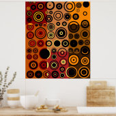 Retro Colorful Fibre Abstracte kunst Poster (Keuken)