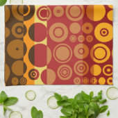 Retro Colorful Fifs Abstract art 2 Theedoek (Gevouwen)