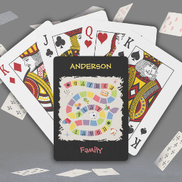 Retro Colorful Game Night Playing Cards Pokerkaarten