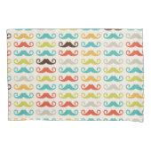 Retro Colorful Mustache Stache Handlebar Kussensloop (Voorkant-Links)