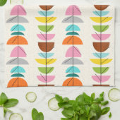 Retro Colorful Nests Kitchen Towel Theedoek (Gevouwen)