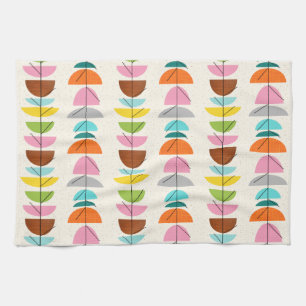 Retro Colorful Nests Kitchen Towelen Theedoek