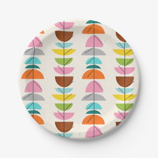 Retro Colorful Nests Paper Bord (Voorkant)
